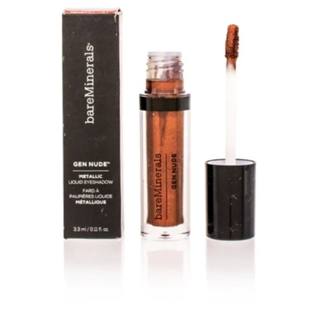 Bareminerals Gen Nude Metallic Liquid Eyeshadow Fire Agate Dark Brown NEW IN BOX